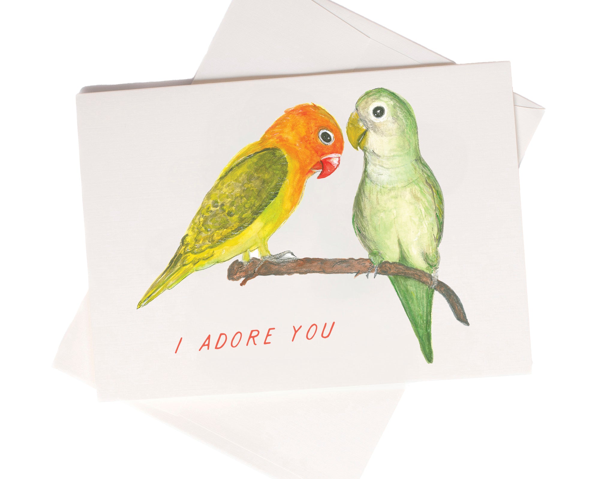 I Adore You watercolor greeting card by Love From Amelia Rose
