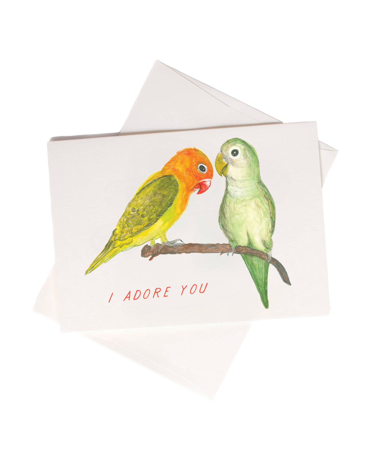 I Adore You watercolor greeting card by Love From Amelia Rose