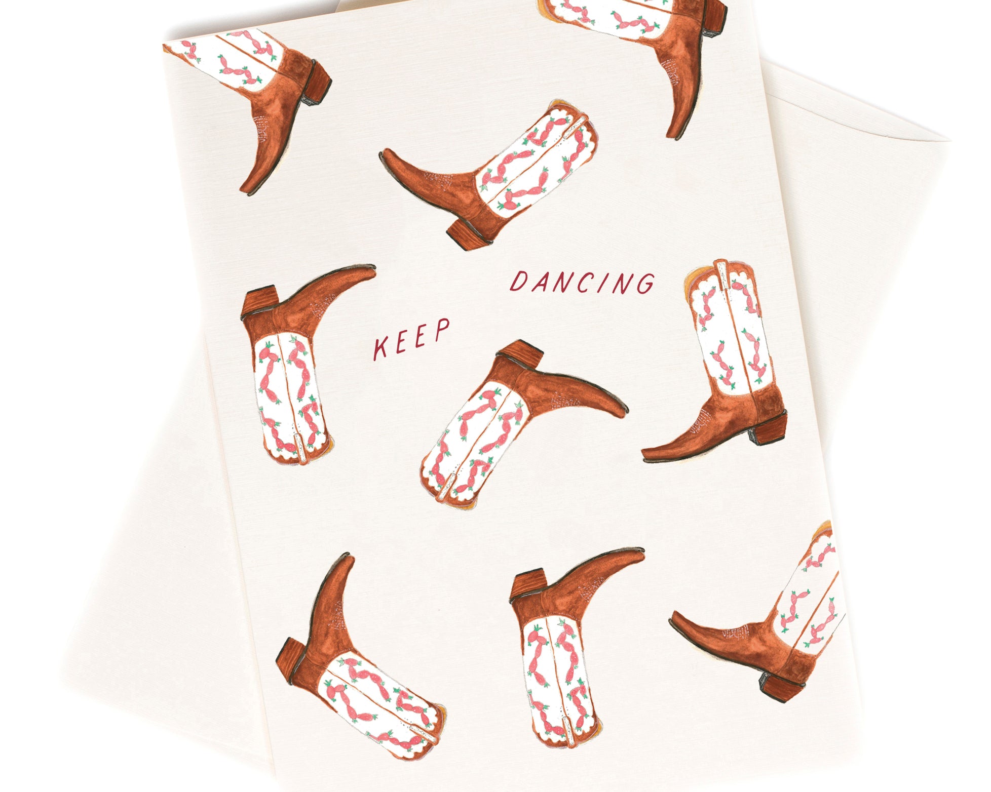 Keep Dancing watercolor greeting card by Love From Amelia Rose