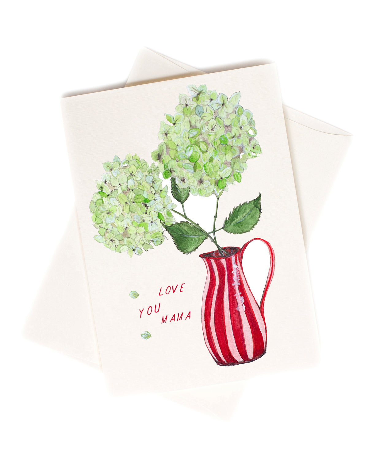 Love You Mama watercolor greeting card by Love From Amelia Rose