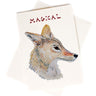 Magical Coyote watercolor greeting card by Love From Amelia Rose