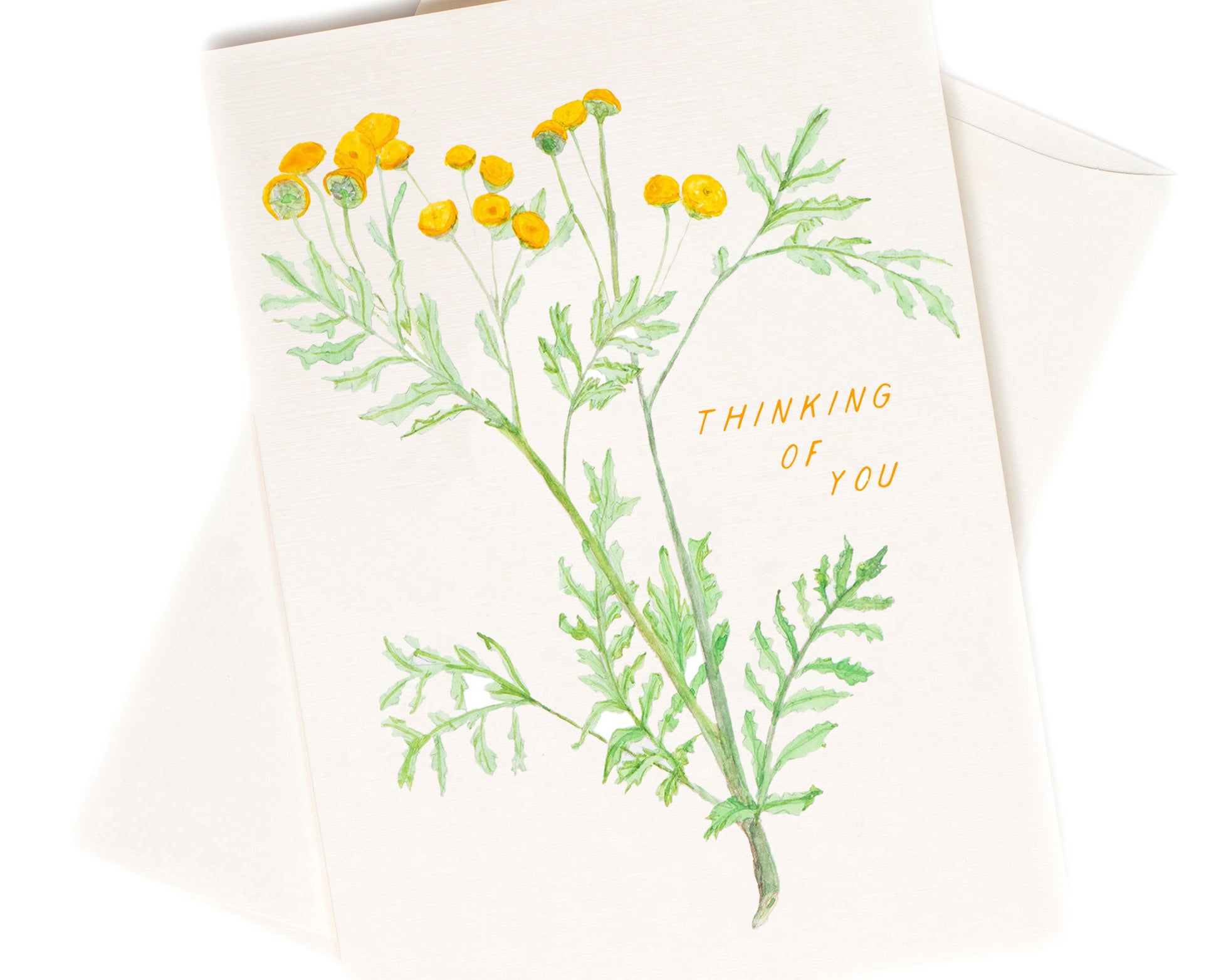 Thinking Of You Flowers watercolor greeting card by Love From Amelia Rose